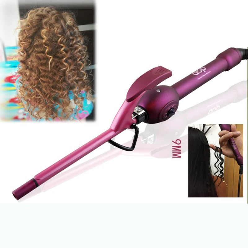 Professional Hair curler men best curling iron hair sticks ultrafine 9mm deepwave curling hair stick  curlers fluffy finest