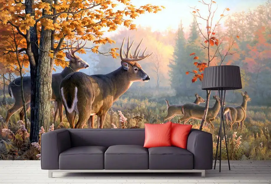 

3D stereoscope Animal scenery wallpaper for walls 3 d Any room TV background wallpaper Custom size