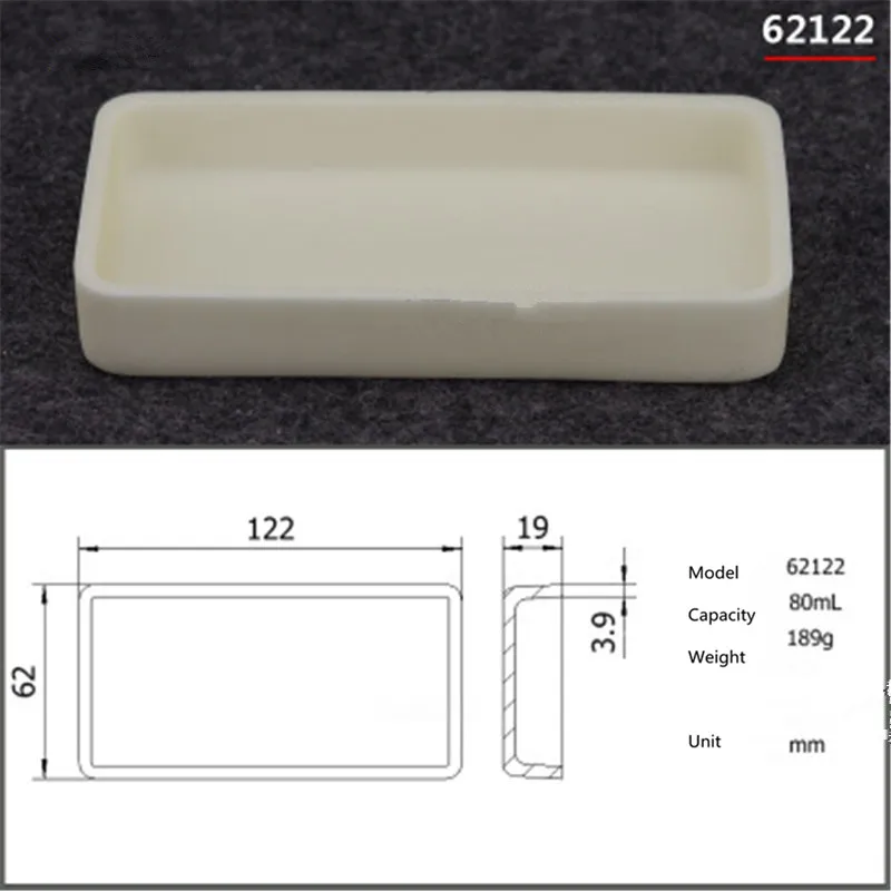 

99.5% Square corundum crucible / 80ml 62122 / Temperature 1600 degrees / Sintered ceramic crucible