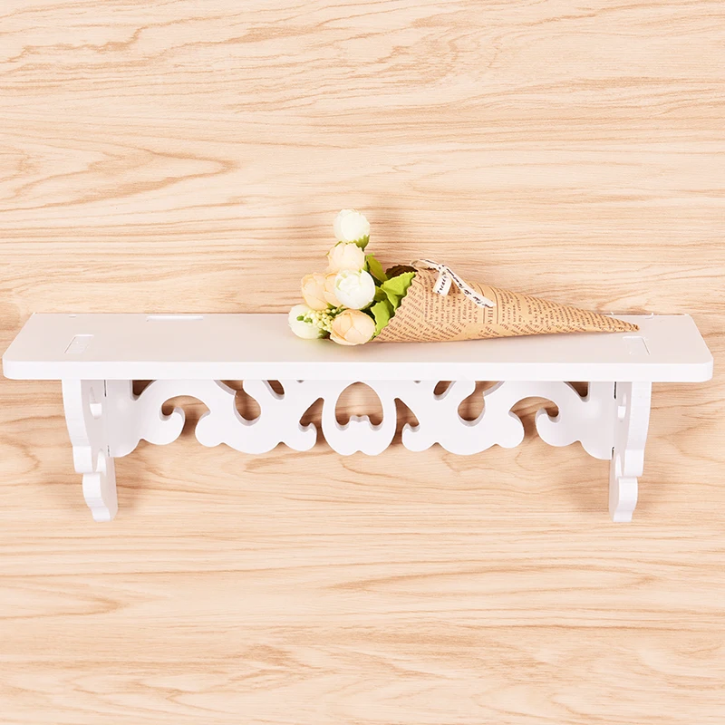 1Pc S/M Size White Wall Hanging Shelf Goods Convenient Rack Storage Holder Home Bedroom Decoration Ledge Home Decor