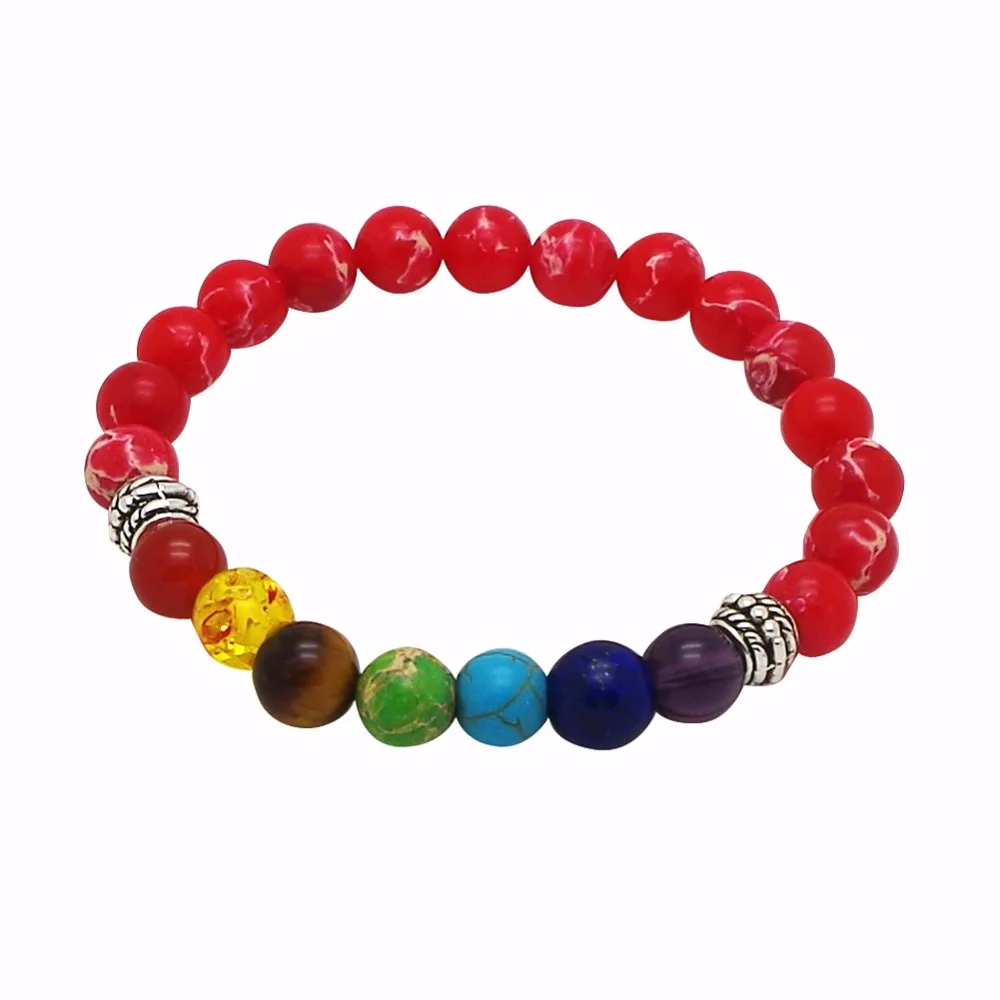 8mm contas pulseiras para homens e mulheres, yoga, equilíbrio, cura, reiki, pedra de oração, 7 chakra, frete grátis