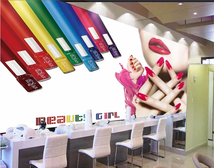 

Large custom any size mural wallpaper beauty salon beauty gorgeous beauty tooling background wall papel de parede