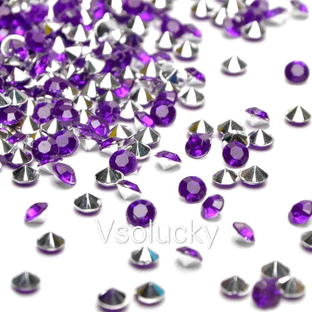 1000 Stks/partij Diamond Confetti 4.5Mm 1/3Carat Crystal Wedding Scatter Decoratie Bridal Shower Wedding Party