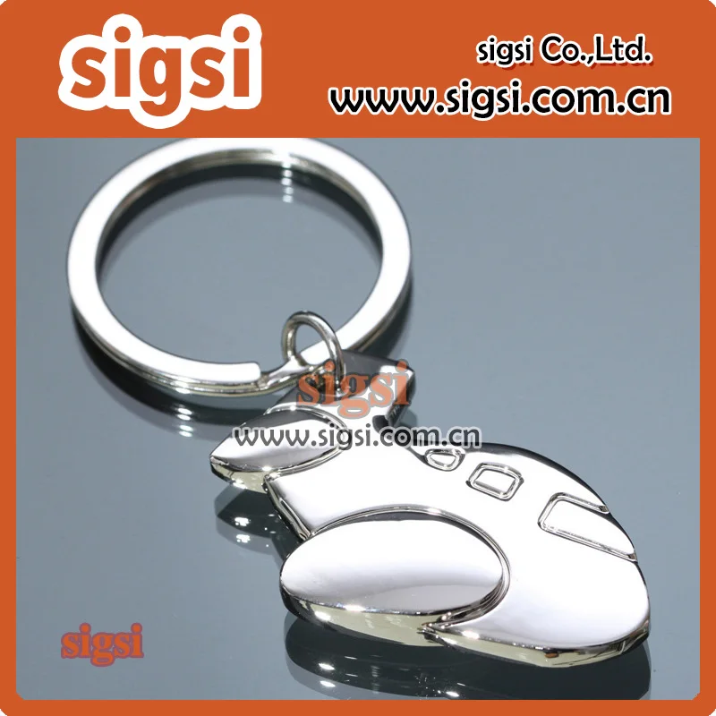 High quality alloy silver helicopter keychain for gift/party