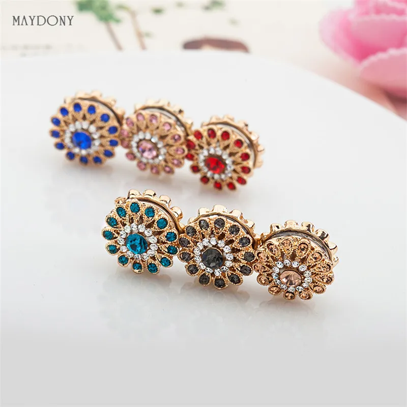 Magnet Brooches Of Muslim Hijab Luxurious Easy Wear Safe Scarf Clips Pins Gift Accessories XT58 1PC