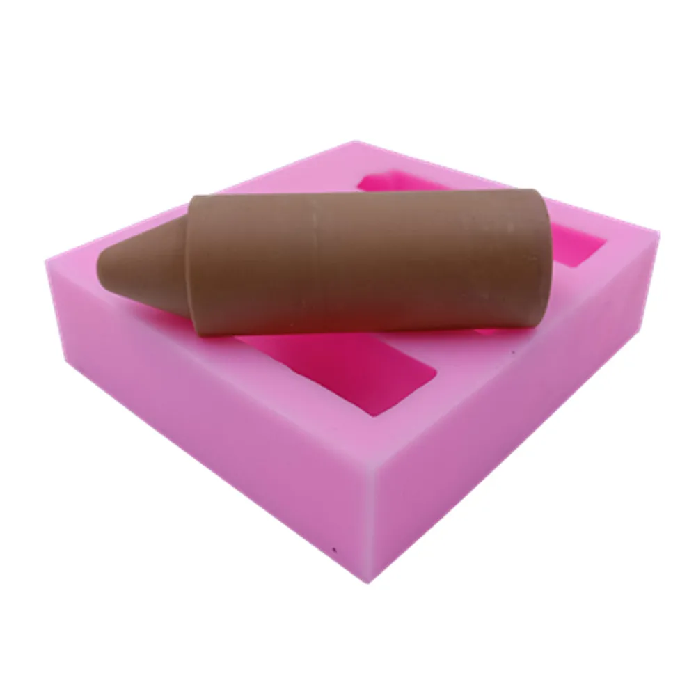 3 Cavities Crayon Design Soap Mold, Silicone Molds, Candle and Chocolate Making, Chalk mould