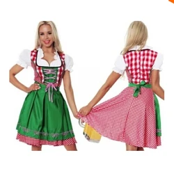 XS-L  Ladies Summer Thin Oktoberfest Beer Maid Wench German Bavarian Heidi Fancy Dress Costume