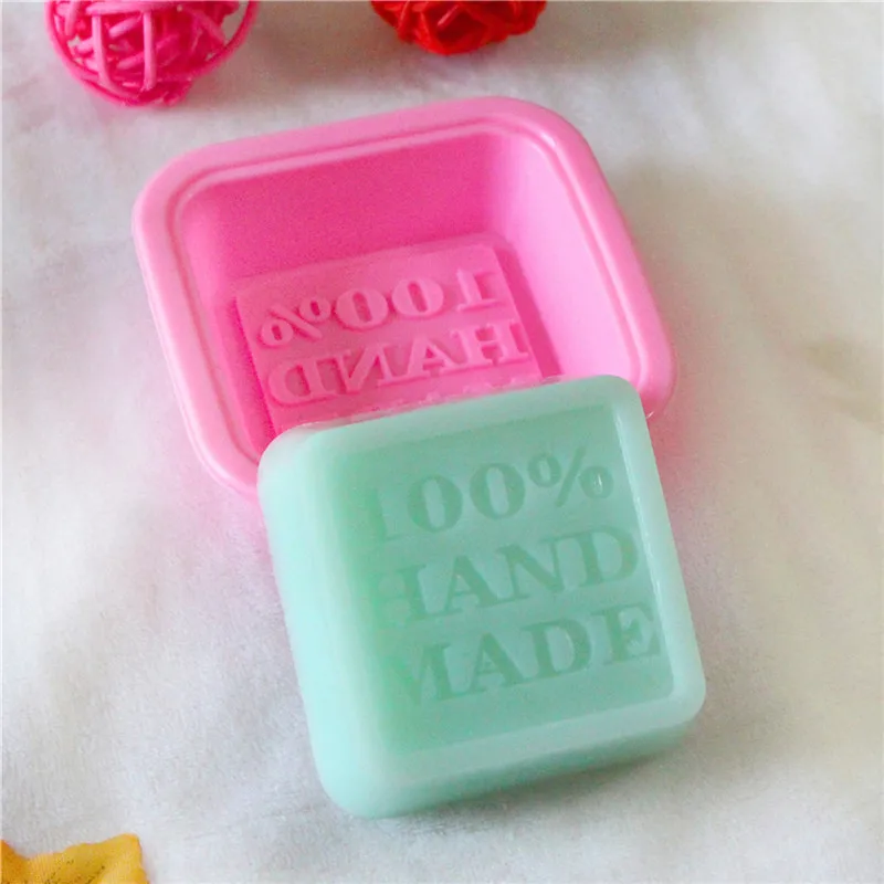 1000pcs/lot Wholesale 100% 3D Square Shape Design Hand Made DIY Silicone Mold Soap Mold Fondant Cake Decorating Tools Soap Make