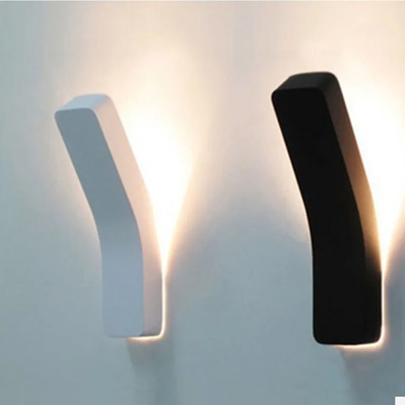 

Modern Bedside wall Lamp Brief Style Wall sconce Ac220v black/white LED wall light for home corridor hotel lighting fixtures