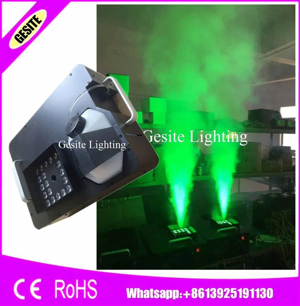 2PCS/LOT NEW 1500W Digital 24pcs RGB LED Colorful UP Fog Machine For Wedding Effects Event Party,Stage Fog Machine 8-10Meter