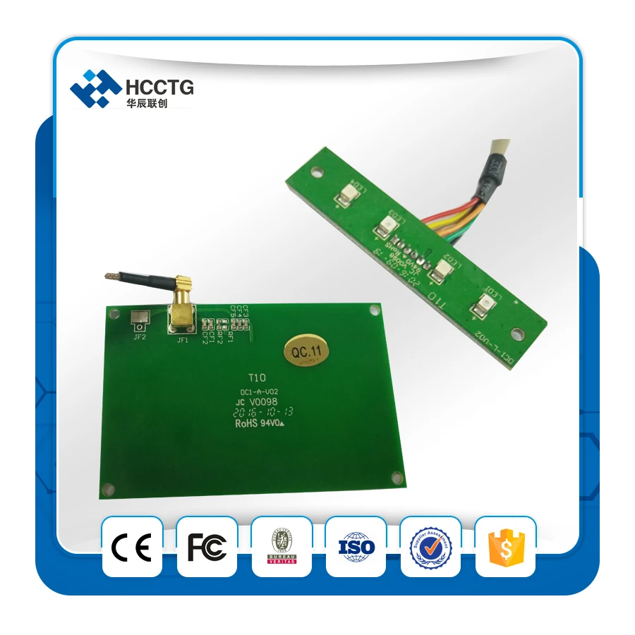 EMV L1 USB RS232 3 in 1 Magnetic Card IC Chip Contact Card 13.56MHZ NFC Smart Card Reader Module Max 4 SAM Slots HCC-T10-DC3