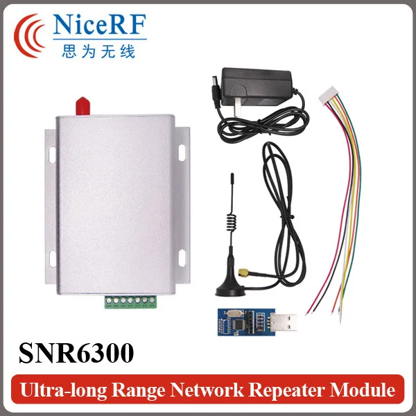 

2pcs/pack SNR6300 3W 6KM Ultra-Long Range SI4432 Network Repeater Module|433MHz TTL Interface Wireless Transceiver Module