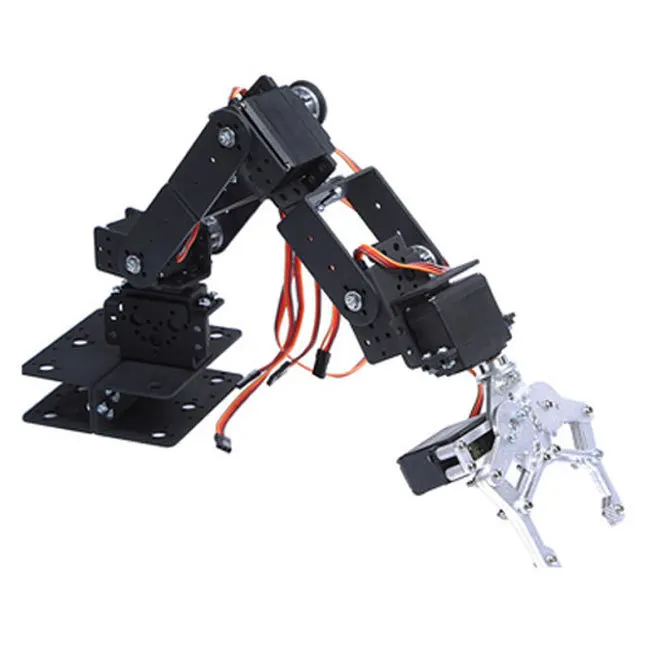 6 DoF Mechanical Arm Robot Metal Manipulator Robot Teaching Platform Base Clamp Robotic Paw Rectangle Chassis Toy