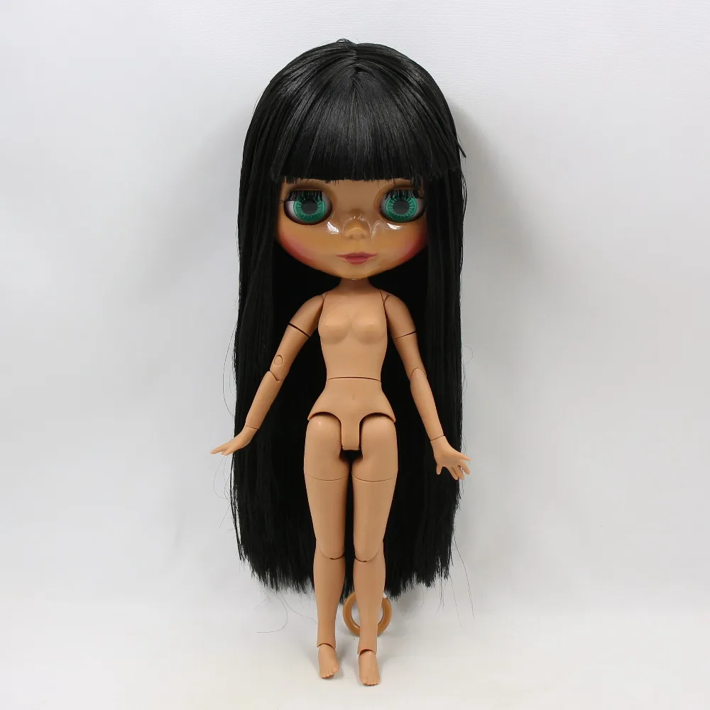 ICY DBS Blyth دمية 1/6 bjd عارية دمية مشتركة الجسم الجلد الداكن لامعة الوجه شعر ناعم شعر أسود شعر بني 30 سنتيمتر أنيمي لعبة الفتيات هدية