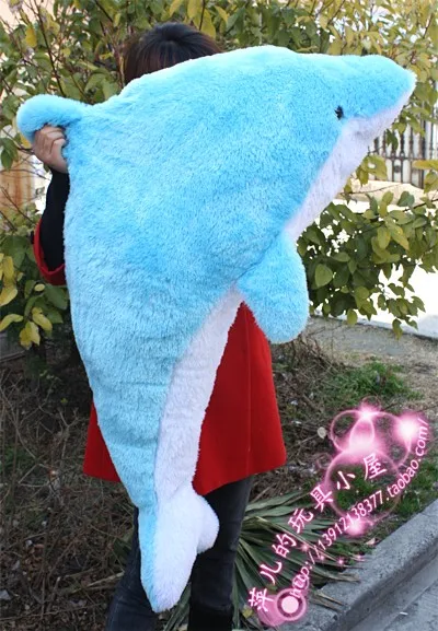 large 140cm blue dolphin doll dolphin plush toy hug toy , birthday gift x127