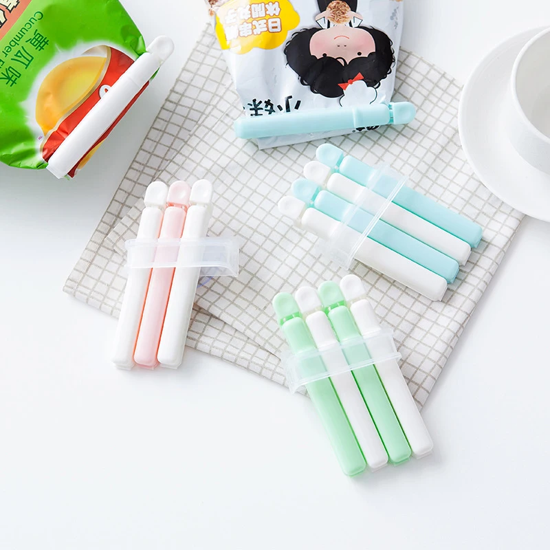 Sealing Bag Clips for Food Snack Storage, Sealer Clamp, Food Bag Clips, Kitchen Tool, Home Food Close, Seal, 4 PCs/Lot