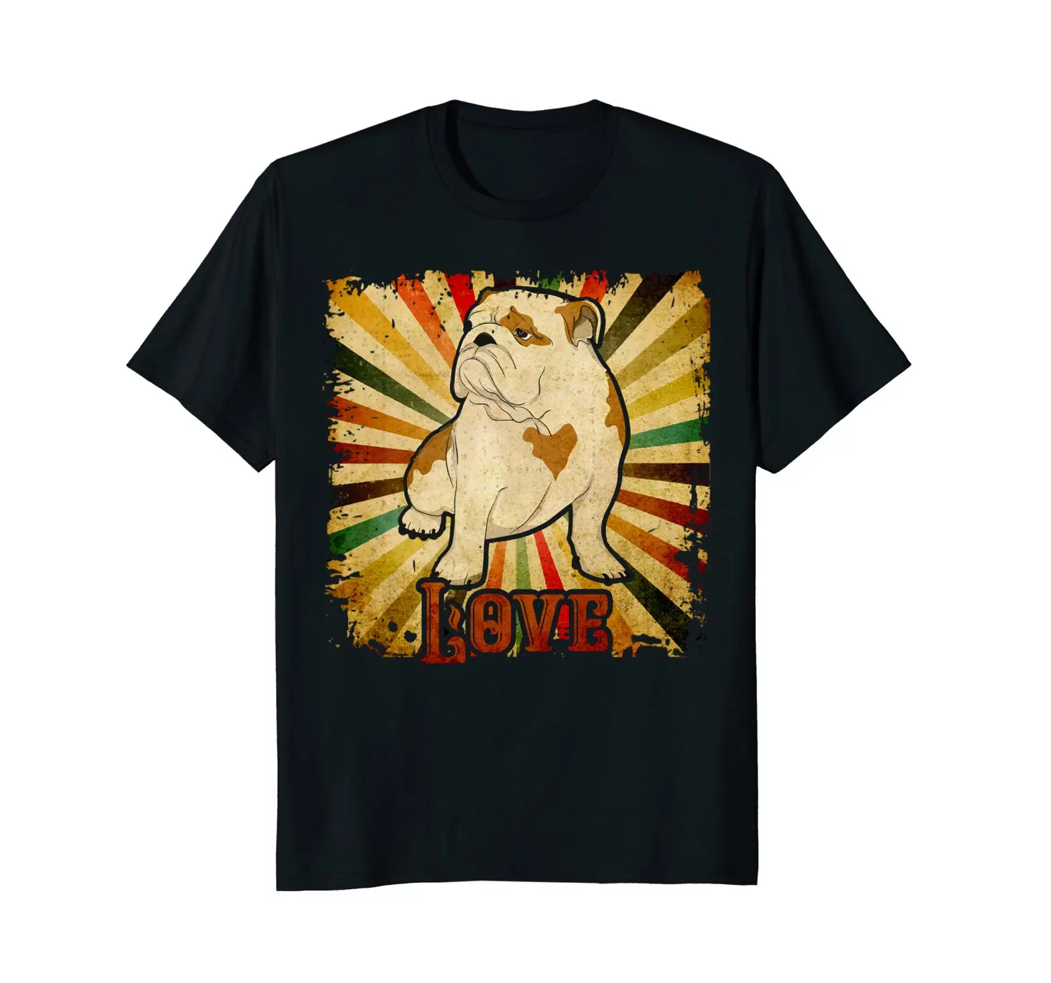 100% Cotton Summer Tees Printed O-Neck Streetwear English Bulldog Tshirt Vintage English Bulldog Retro Design Art T Shirts