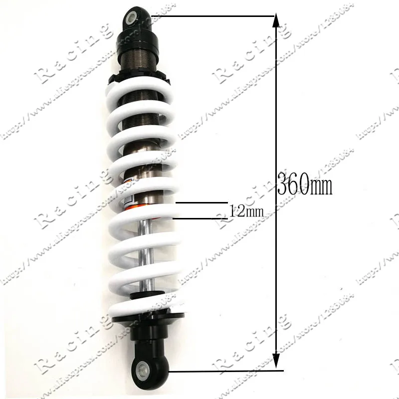 360MM Hole to Hole Length Motorcycle Rear Shock Absorber Damping Adjustable 360 suspension After The Shock for BSE Kayo CRF KLX