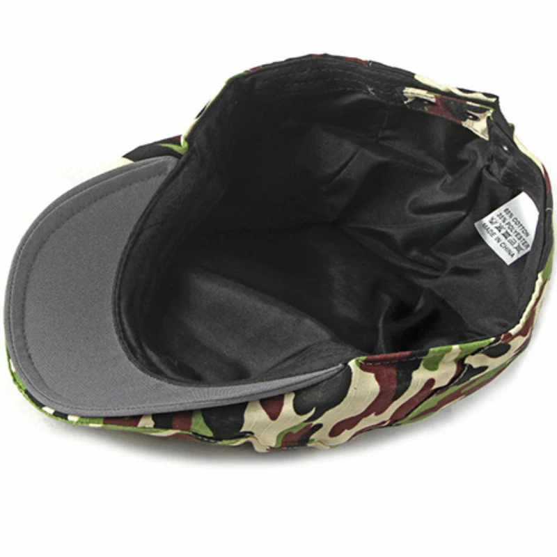 HT2362 Spring Summer Men Women Sun Hat Vintage Camo Camouflage Beret Cap Adjustable Flat Cap Army Military Beret Men