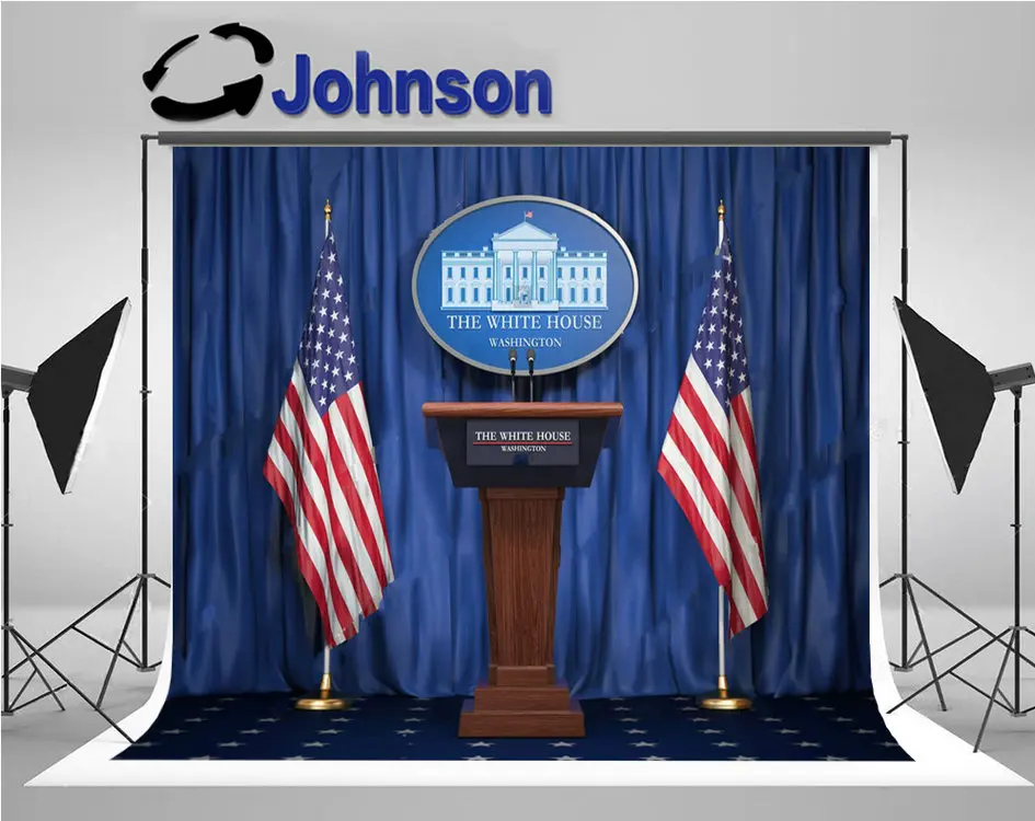 

presidential President Us United States White Flag Curtains background Computer print wall backdrops