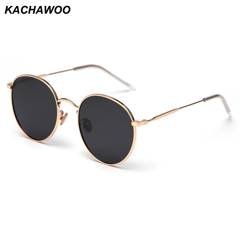 Kachawoo polarized sunglasses women 2019 man metal frame round sun glasses male driving red black accessories summer glasses