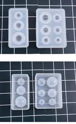 1Piece Transparent Silicone Mould Resin Decorative Craft DIY 3/6 different sizes universe ball epoxy resin molds for jewelry