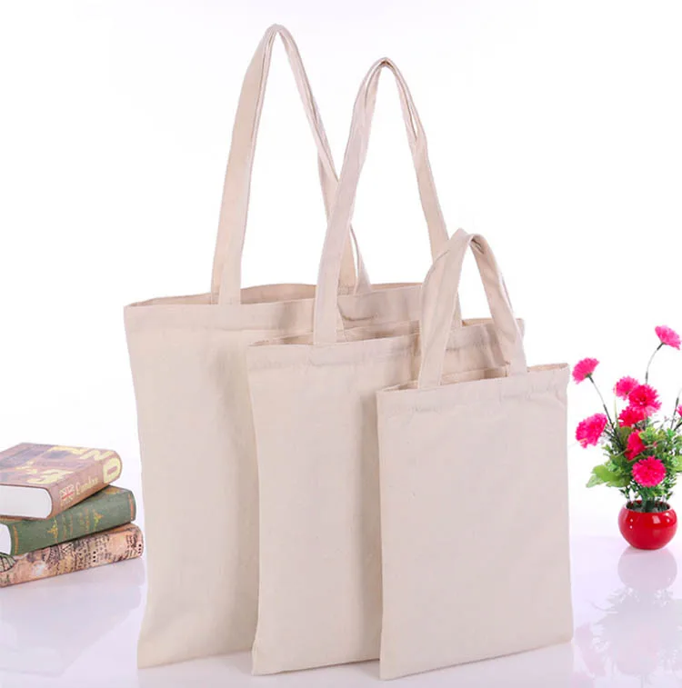 100 pcs Custom Wedding Canvas Cotton Tote Bag Shopper Bag Women Fashion Washable Plain Tote Bag  Natural Canvas Shopping Bag