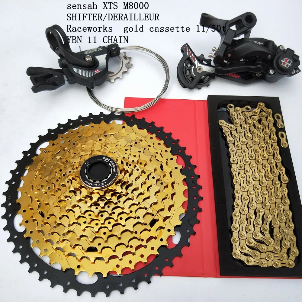 

MTB 1*11 Speed Groupset Bicycle 11-50T Cassette Shifte Rear Derailleur Gear Chain 11S Bike Group set For SRAM Shimano XT M8000