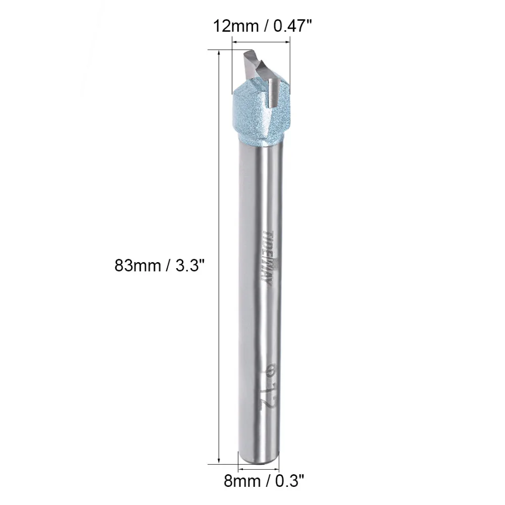UXCELL Forstner Drill Bit Wood Drilling Hinge Hole Saw Window Wooden Cutting 8mm Round Shank 12/14/14.5/15/16/17mm Hinge Boring