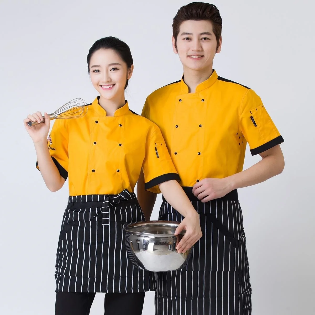 New Arrive Chef Work Clothes Short Sleeved Adult Summer Hotel Work Uniform Chef Jacket Work Clothes Chef Uniforms B-5961