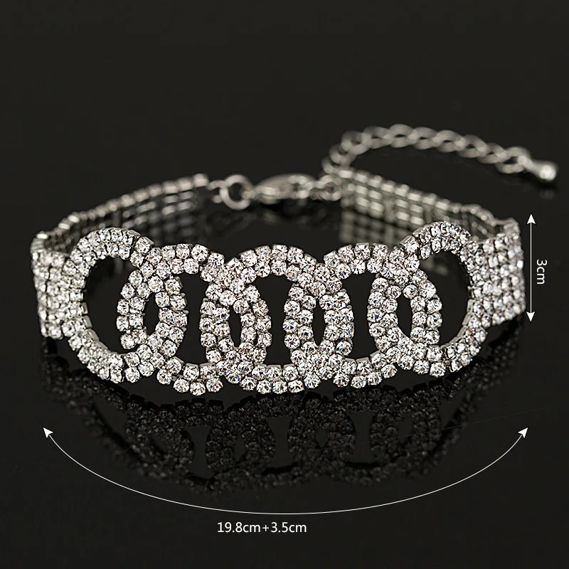 Own factory made  Bracelete Pulseiras Austrian Crystal Womens Bracelet Jewelry Fashion Wedding Bracelets  Accessories B014
