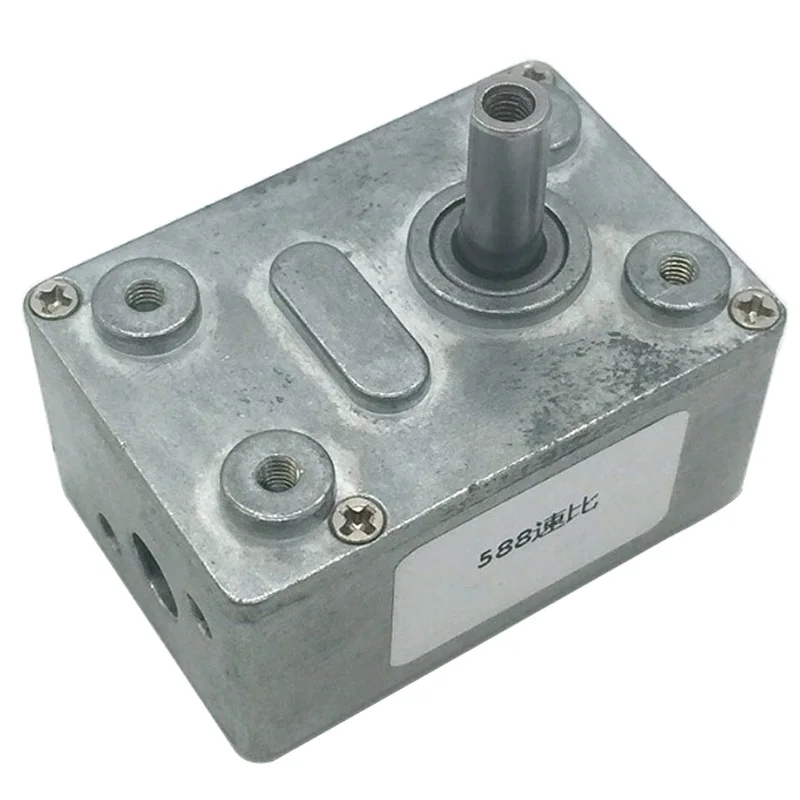 Worm Gearbox With Reduction Ratio 1:40/1:65/1:90/1:150/1:260/1:340/1:600/1:1000 Metal Gears Use For DC Worm Geared Motor