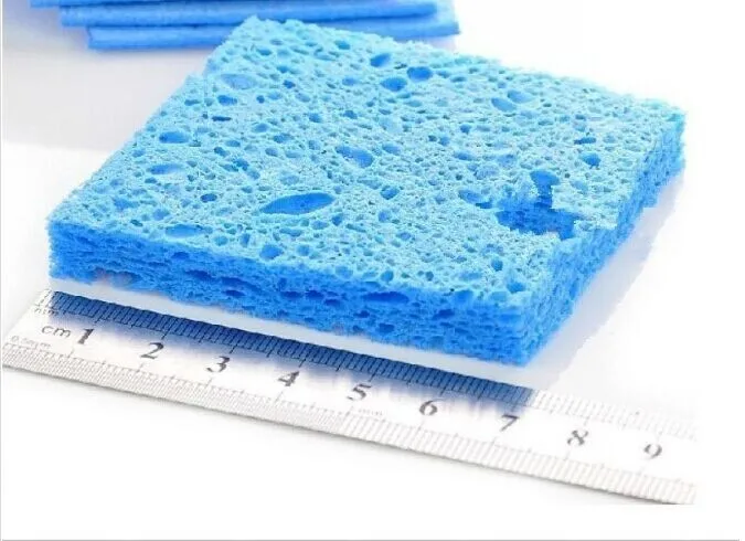 1.4cm electric soldering iron rework station BGA smd tips sponge thick blue thickening type soldering iron tips cleaning sponge