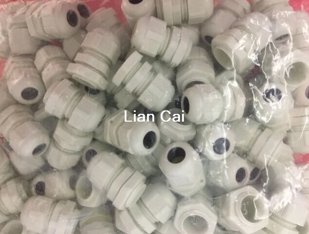 100pcs PG9 Waterproof nylon Cable Gland for 4-8mm cable