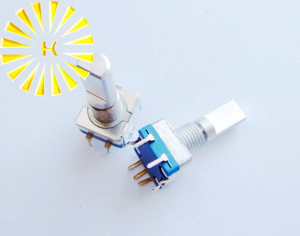 

5Pin EC11 20mm Half Shaft Digital Rotary Encoder Potentiometer Pot with Switch x 50PCS