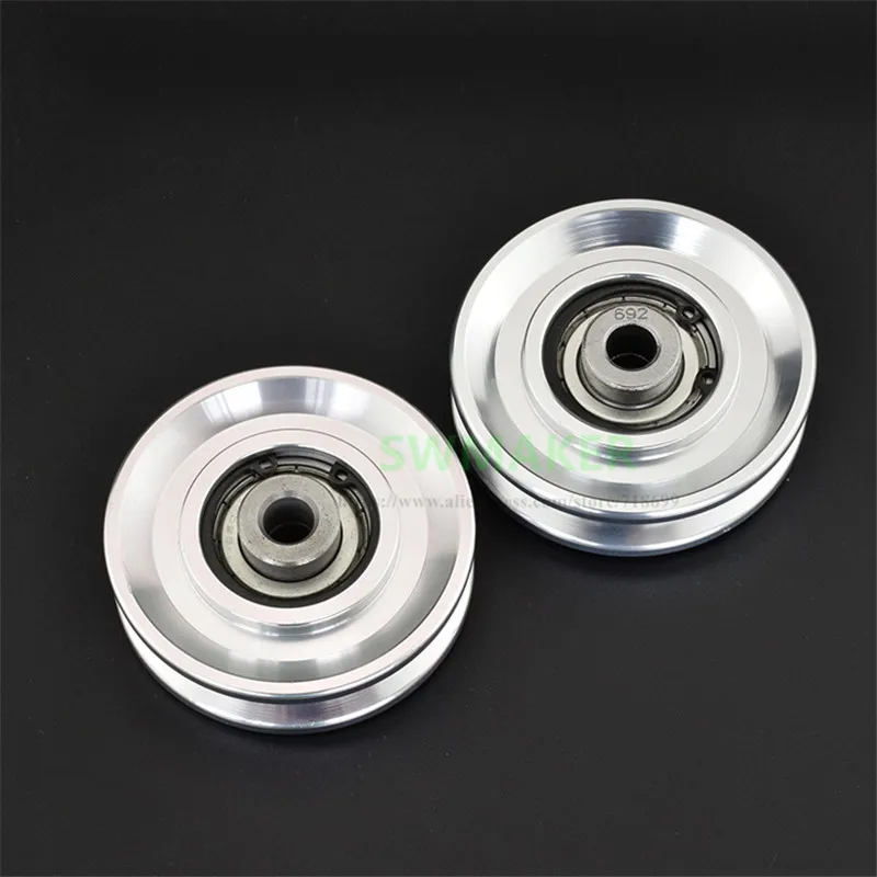 1pcs 10*110*19mm Aluminum Alloy All-metal U Guide Wheel/Crane, Force Rolling Pulley for Big Bird Fitness Equipment and Apparatus