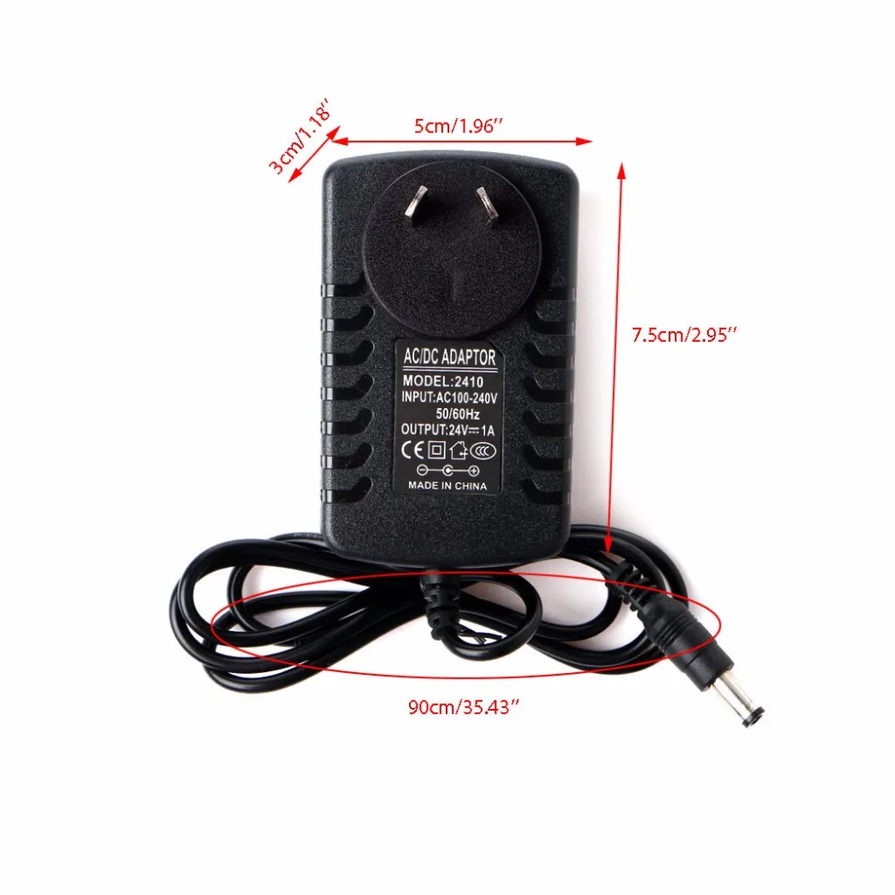 AC 100-240V To DC 24V 1A Adapter US/EU/AU/UK Plug For Ultrasonic Mist Maker