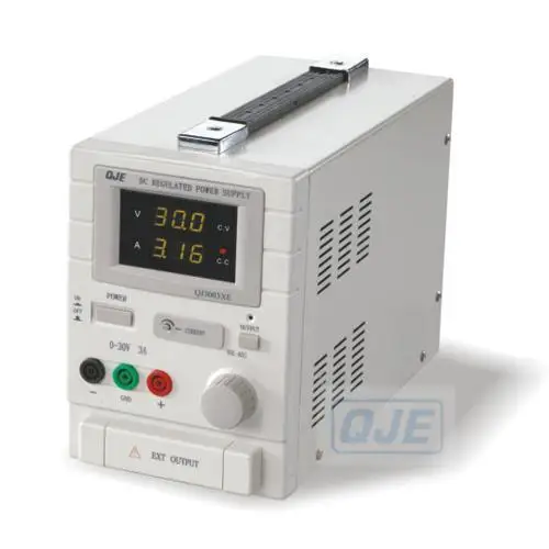 

Fast arrival adjustable DC power supply QJ3003XE Single channel 0 ~30V 0 ~ 3A resolution of 10mV 1mA