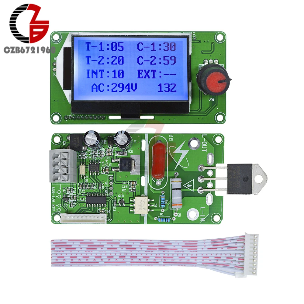 40A 100A Single Double Pulse Digital Spot Welder Weldering Controller Board Spot Solder Soldering Machine Time Control Module