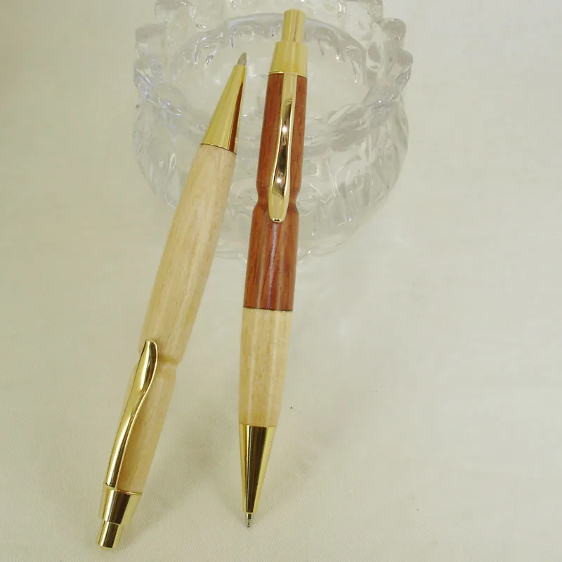 ACMECN Hot Sale Original Design Propelling Ballpoint Pen Manual Gifts Natural Eco-friendly Stitching Maple and Rosewood Ball Pen