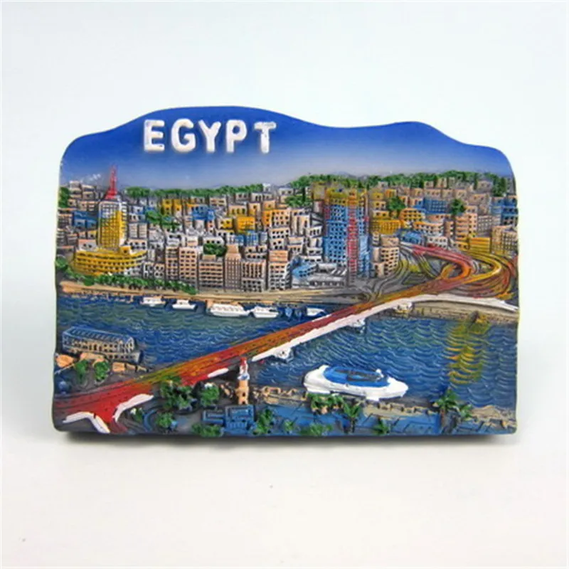 Egypt Nile River Cairo City Landscape Tourist Souvenir Fridge Magnets