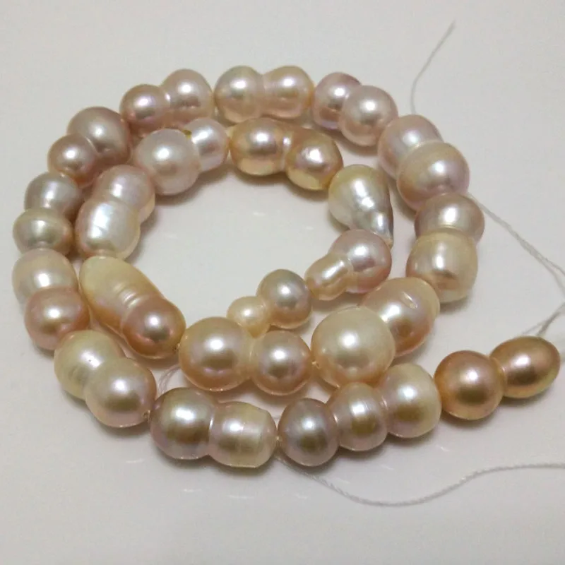 

16 inches 13-20mm Natural Lavender Peanut Shaped Baroque Pearl Loose Strand