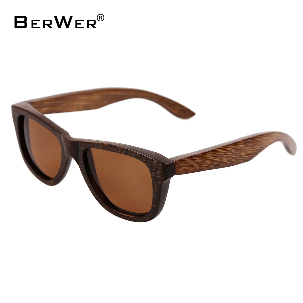 

BerWer Small Size Bamboo Sunglasses Men Women Polarized Sun Glasses Oculos De Sol Masculino Handmade