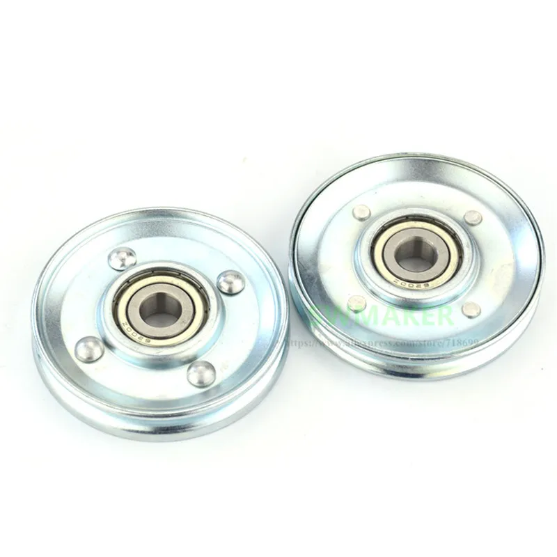 1pcs U 10*66*11mm 66mm elevator door metal hanging wheel, groove V slot U roller, wire rope wheel, 6200 bearing