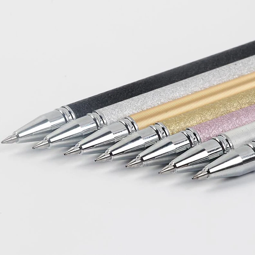 0.5mm metal ballpoint gel pen for school writing supply quality black refill kawaii office business gift pens Can customize LOGO