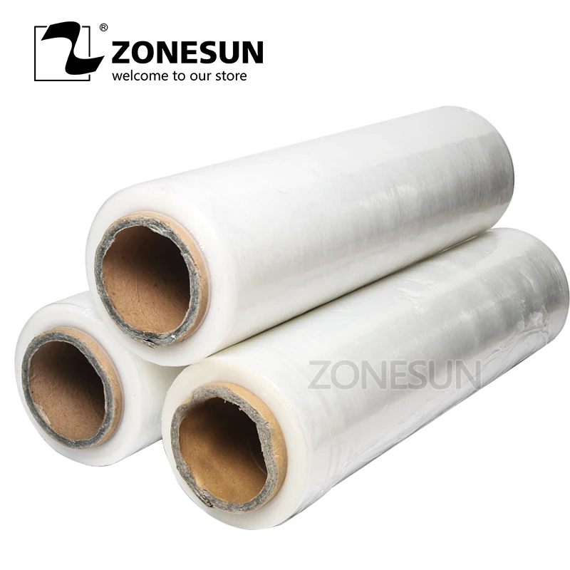 ZONESUN Mikron Stretch Wrap, Kunststoff Stretch Film, Schwarz Hand Paletten Shrink Wrap Fabrik