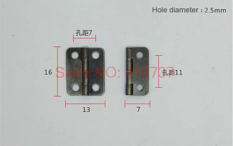 

100 шт./лот, 16*13 мм, петля из античной латуни для подарочных коробок, упаковки ювелирных изделий и колец, маленькая петля