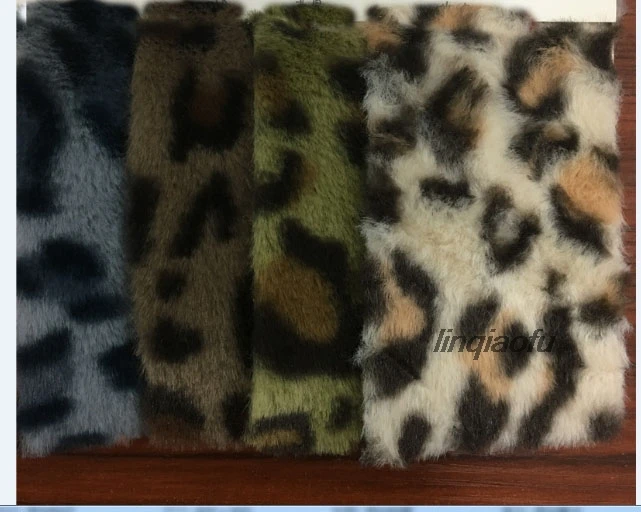 Super soft and dull rabbit hair print leopard fabric  Rabbit hair print clothing plush fabric160cm*90cm(one yard)/ pcs