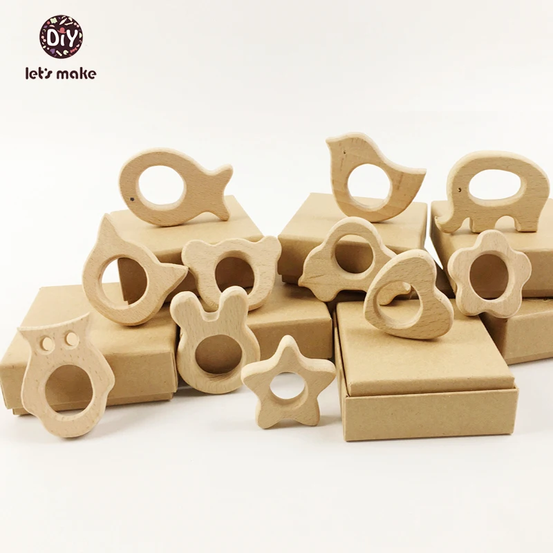 Let's Make DIY Pendent Hand Cut Birds 10pcs Wooden Birds Teether Natural Beech Wooden Product