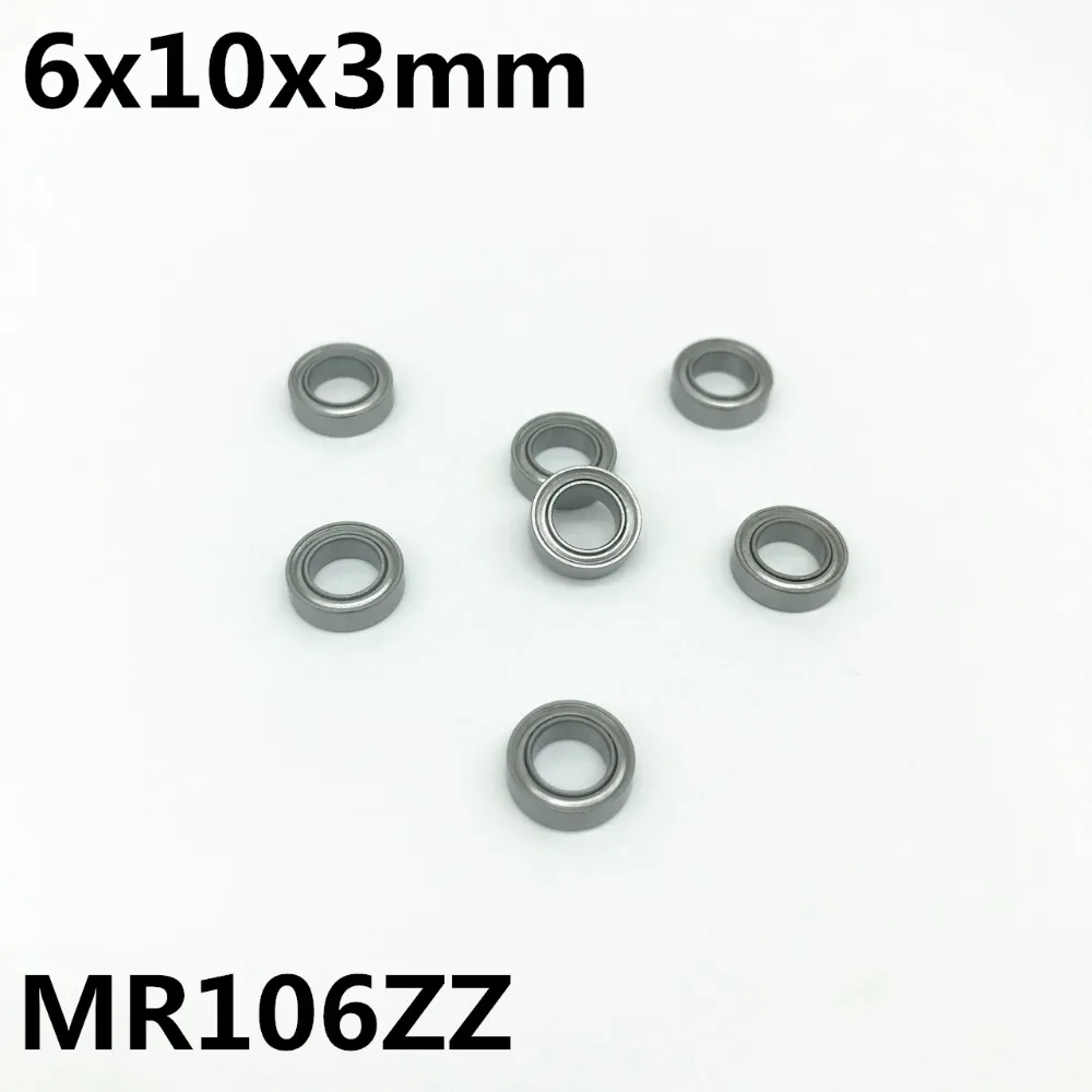 50Pcs MR106ZZ L-1060ZZ 6x10x3 mm Deep Groove Ball Bearing Miniature Bearing Advanced High Quality MR106Z MR106